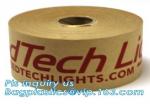 Fiber Reinforced Custom Printed Gummed Kraft Paper Packing Tape,Custom logo