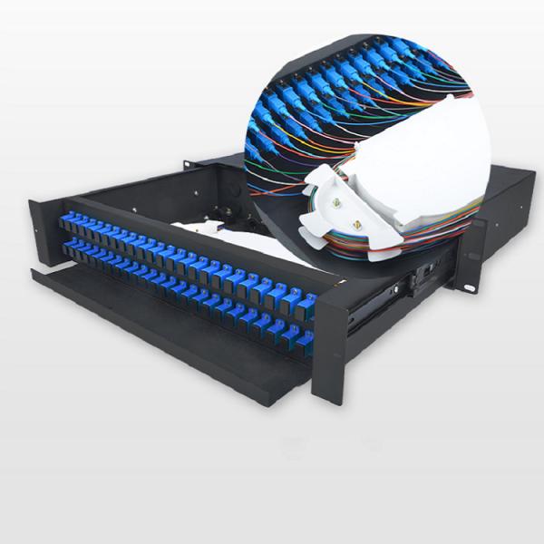 Cold Roll Steel 19 Fiber Optic Patch Panel For Fiber Distribution / Terminal Connection