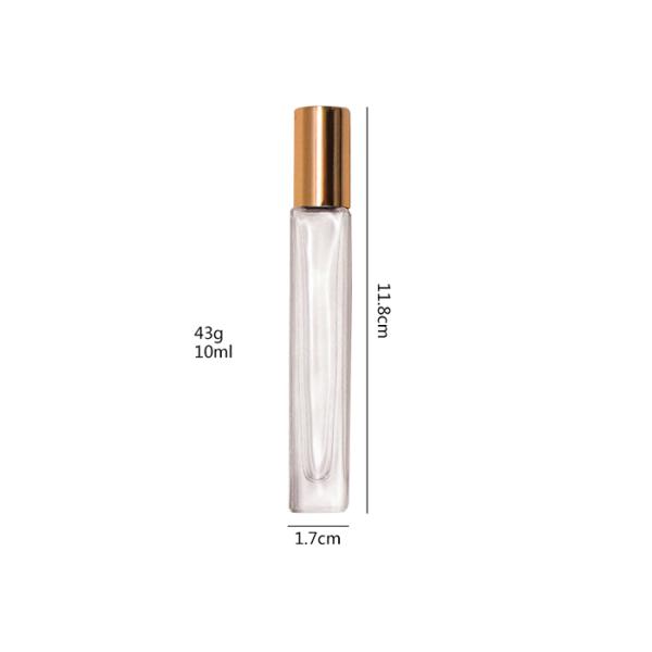 Resist Falling Wood Lid Clear Cosmetic Glass Bottles Square Empty Perfume Vials 3 Oz