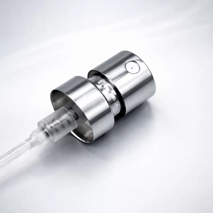 Silver Fragrance Atomizer Pump with Optional Collar Styles