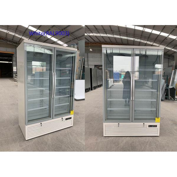 White Color Glass Door Display Freezer Commercial With CE Mark