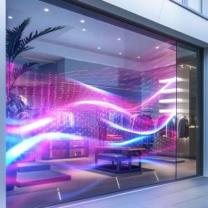 China Flexible Transparent Led Screen P10 high-efficiency LED technology, ensuring energy-saving and eco-friendliness while delivering stable performance and a long lifespan. on sale