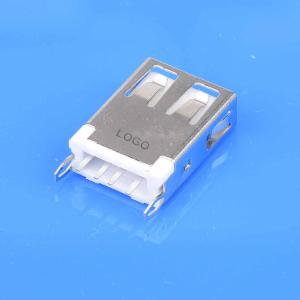 Quality Robust Shell Straight Insertion USB PCB Connectors With Harpoon Fixing Pin for sale