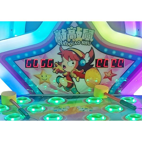 2 Players Hitting Hammer Arcade Machine Whack A Mole Hit Jump Mouse Amusement Machine Distributors
