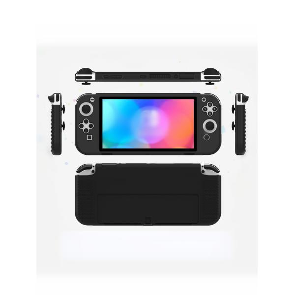 Easy To Remove Joycon Soft Shell Cover Standnable Back Texture Bump For Nintendo Switch OLED