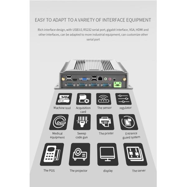 Dual Port Rs232rs485 Multi Port 4g Module Mini Pc Industrial Fanless