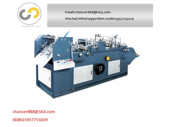 Automatic diamond type envelope making machine, pocket and wallet envelope