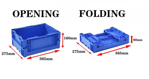 Plastic Foldable Crates Storage Containers Warehouse Small Collapsible Crate