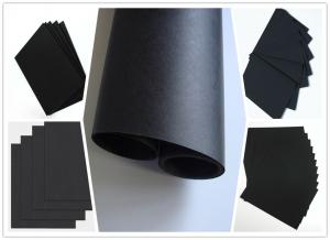 Quality Smooth Surface Two Side Coated Black Paper On A Roll For Shopping Bag 787 mm Width for sale
