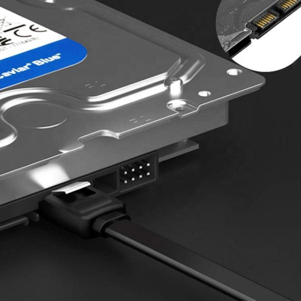 High Speed 6Gbps 90 Degree Right Angle Sata Connector Cable for Hard Disk