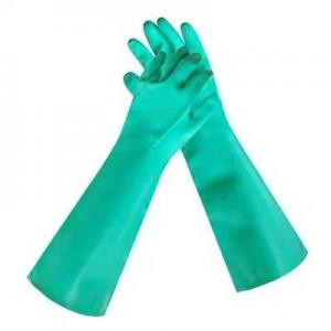 China 22mil Unflocked Gloves Nitrile Green XL XXL Heavy Duty Nitrile Gloves on sale