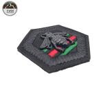 Bumble Bee Black Custom Embossed Leather Patches Washable With Sew On Backing