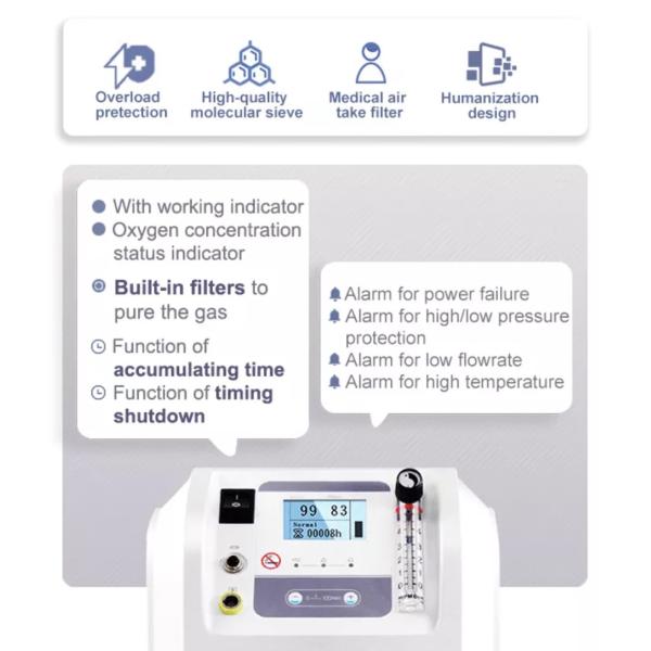 3L 0.5lpm Medical Oxygen Concentrator , Oxygen Concentrator Machine 5l