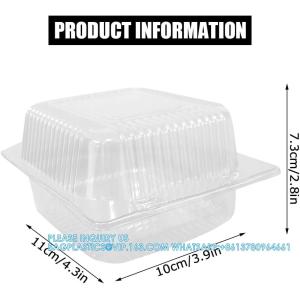 Square Hinged Food Container,Plastic Take Out Containers,Disposable Clamshell