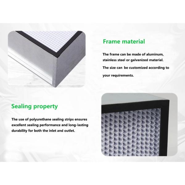 Using custom paper partitions and aluminum frame, combined with efficient filters, the installation is very convenient.