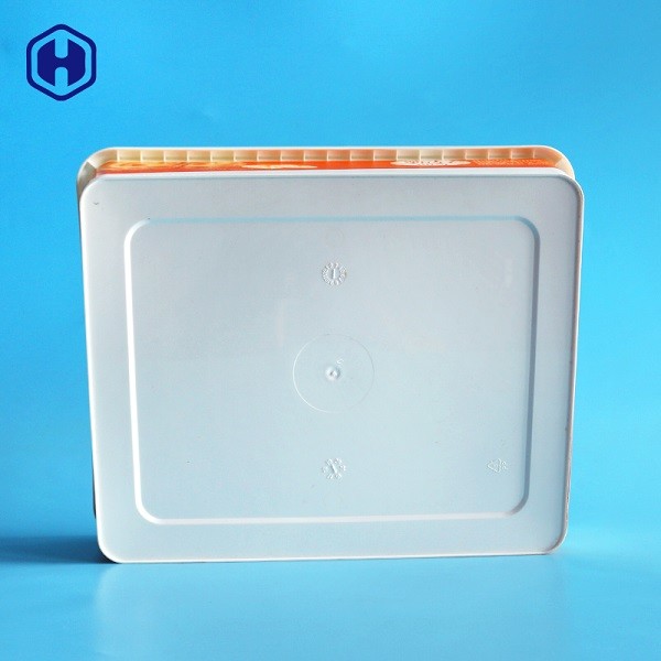 Butter Cookie Square Plastic Food Storage Containers In Mold Labeling