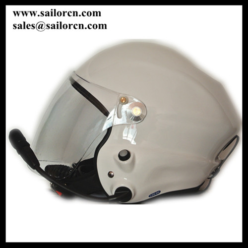 Powered paraglider helmet PPG helmet white Paramotor helmet 820g+/-50g EN966 certificated