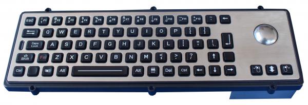 Buy 71keys reinforced rear panel mount keyboard with LED and trackball version at wholesale prices