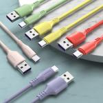 Liquid silicone Fast Charging Cord USB Type C 5A Data Cable For Android