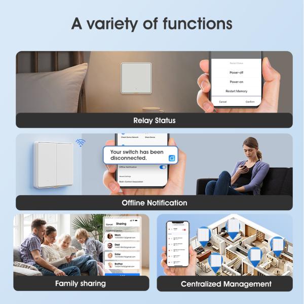 Zigbee Smart Switch no capacitor required With Timing Voice App Alexa Google Home No Neutral Tuya Wall Light Button Switch