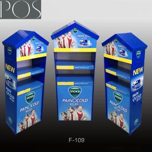 PDQ custom display stand shelf in house structure