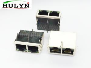 China RJ45-1X2 TAB-UP Fast RJ45 Jack With Transformer and LEDs on sale