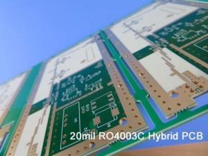 China Hybrid PCB Board Bulit On Rogers 20mil RO4003C and 0.75mm FR-4 High Frequency Multi-layer PCB with Mixed Materials on sale