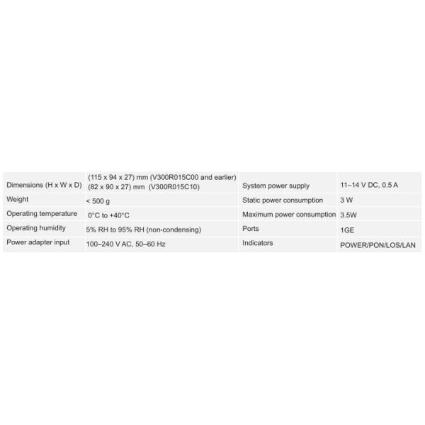 Huawei HG8010H Fiber ONT Device 1GE Echolife HG8010