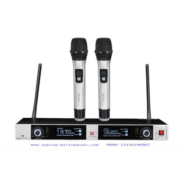 X9 fixed frequency wireless microphone system UHF Dual channel rack mountable very low price