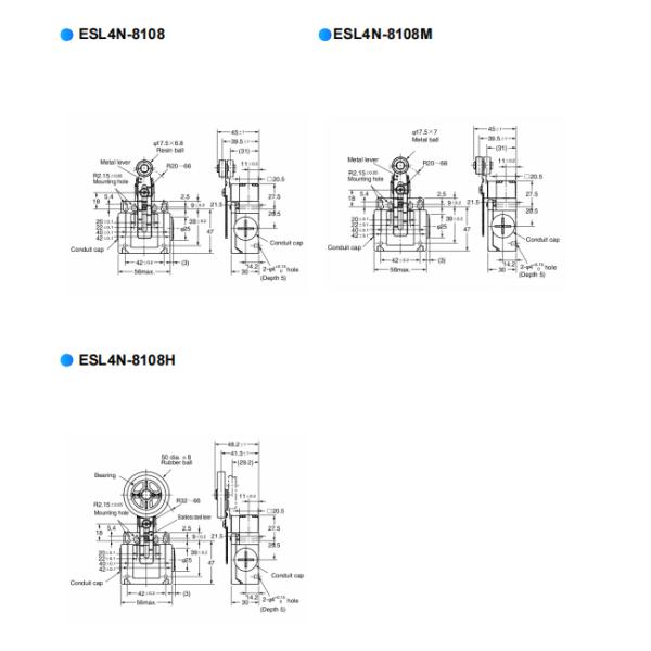 NNC miniature weight Limit Switch ESL4N series for electronics, machinery and light industry