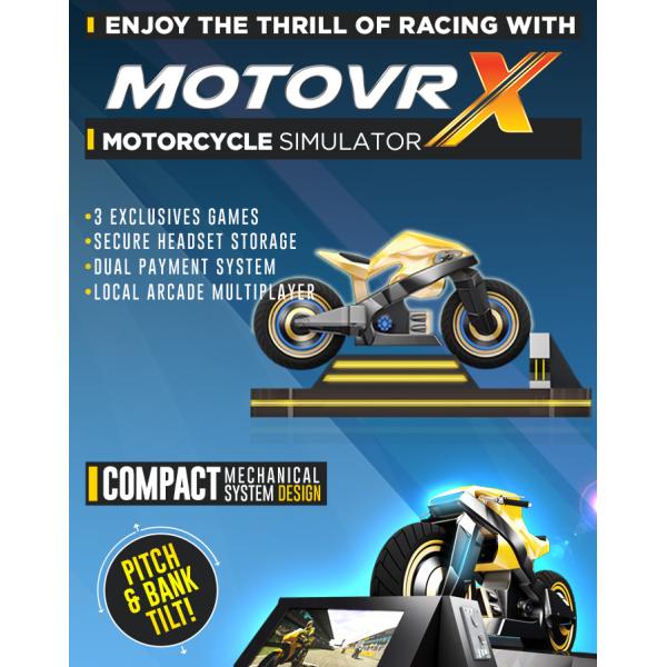 SSD 120 G VR Motion Simulator , Secure Headset Storage Virtual Reality Motorcycle