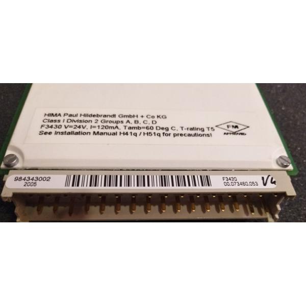 HIMATRIX HIMA PLC F3430 HIMA SAFETY RELAY MODULE SAFETY RELATED PLC 4 FOLD RELAY MODULE