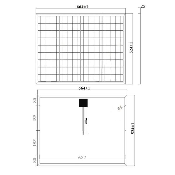 MC4 Connector Monocrystalline Solar Module 50 Watt 18V Solar Panels For Your House