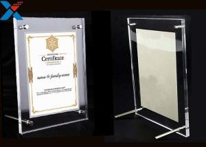 China Clear Acrylic Photo Frame A4 A3 Certificate / Business License Frame on sale