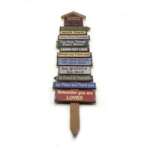 Buy cheap Natural Antique, Handcraft Decorative,Custom Outdoor Wooden Garden Plaque Signs from wholesalers