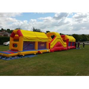 Quality Amazing 75ft Massive Bouncy Castles Obstacle Course In Challenge Games for sale