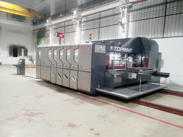 Buy Servo Control Flexo Printer Slotter Die Cutter Fully Automatic Corrugated Box Making Machine at wholesale prices
