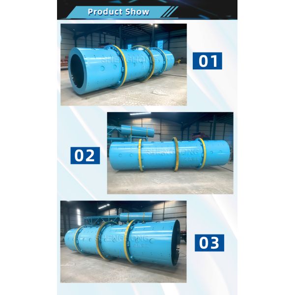 Rotary Drum Granulator Machine for Compound Fertilizer with 8-15T/H Capacity, 11.5r/min Speed, and Carbon Steel Construction