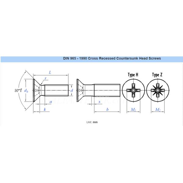 Customization Stainless Steel Phillips Flat Head Countersunk Head Self Tapping Screw