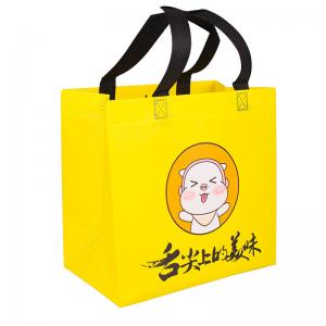 Quality Colored Non Woven Shopping Tote Bags 100% Virgin PP Material Soft Loop Handle for sale