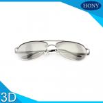 Cinema Metal Frame Passive 3D Glasses Washable Free Scratch Circular Polarized