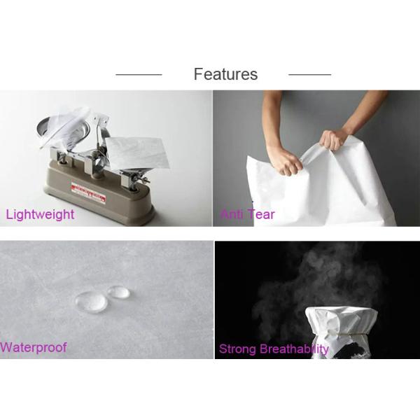  68gsm 75gsm White Tyvek Paper For Desiccant Packing 70 * 100cm Waterproof