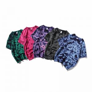 Quality wholesale custom printed fashionable summer nirvana tee shirts tie dye sublimation shirts for sale