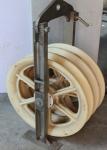 Transmission Line Stringing Tools 3 Wheel Nylon Stringing Pulley Block for Twin