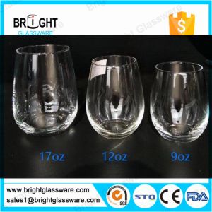 Buy cheap glass cups manufacturers 9OZ 12OZ 16OZ blown stemless wine glass from wholesalers