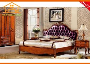 Quality Indian antique wooden leather luxury royal oak bedroom furniture designs royal bedroom furniture sets for sale