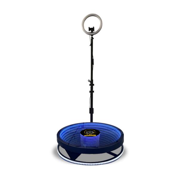 Durable LED 360 Photo Booth Slow Motion Automatic Rotating Selfie Platform