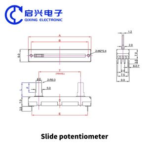 B103 75mm Mixer Fader B10K Dual Channel Straight Sliding Potentiometer