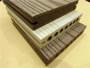 China Embossing Galling WPC Composite Decking Solid PVC Plastic Deckings on sale