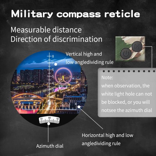 BAK4 Prism 7x50 Military Rangefinder Binoculars With Digital Compass